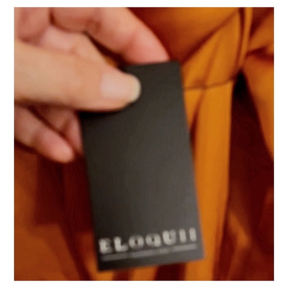 ELOQUII Blouse Satin Boat Neck Long Ruched Sleeves Burnt Orange Blouse Size 18 - Picture 12 of 13